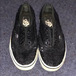 Black sequin vans